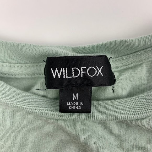 Wildfox T Shirt Womens Medium Round Neck Short Sleeve Green - Picture 2 of 6